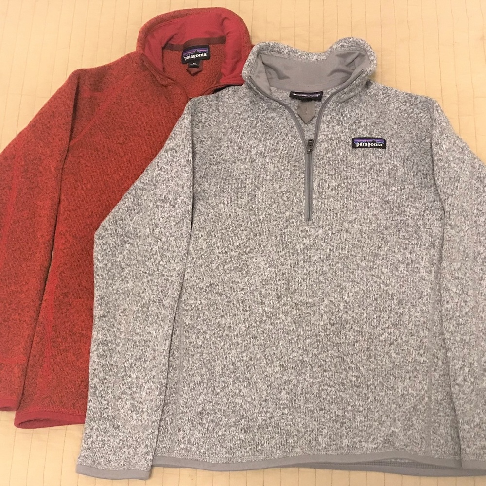Grey & Red Patagonia Women's Better Sweater 1/4 Zip